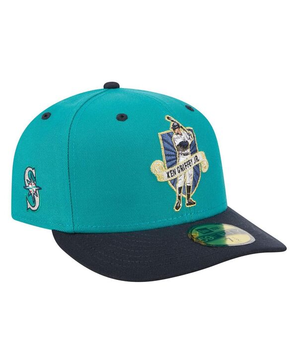 ニューエラ メンズ アクセサリー 帽子 New Era Men's Ken Griffey Jr. Aqua Seattle Mariners 59FIFTY ...