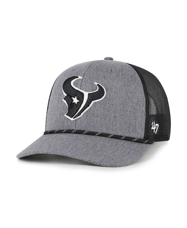 47 ブランド メンズ アクセサリー 帽子 '47 Brand Men's Heather Charcoal Houston Texans Carbon Rop...