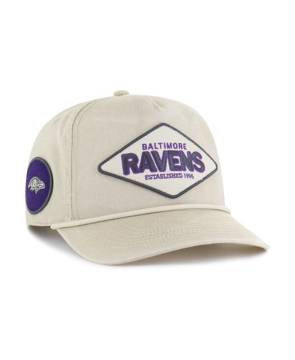 47 ブランド メンズ アクセサリー 帽子 '47 Brand Men's Khaki Baltimore Ravens Cairn Hitch Adjusta...