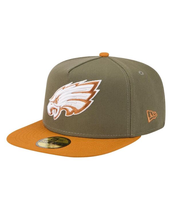 ニューエラ メンズ アクセサリー 帽子 New Era Men's Olive/Brown Philadelphia Eagles Color Pack A-F...