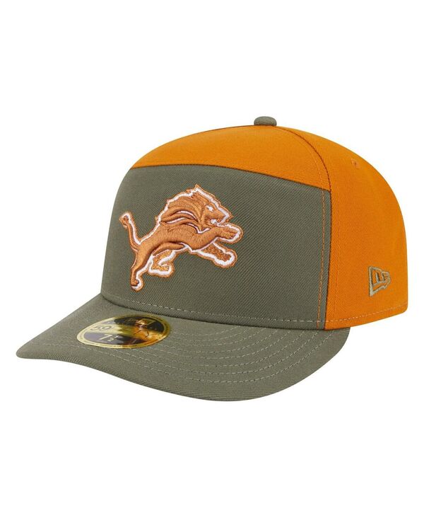 ニューエラ メンズ アクセサリー 帽子 New Era Men's Olive/Brown Detroit Lions Two-Tone Color Pack ...
