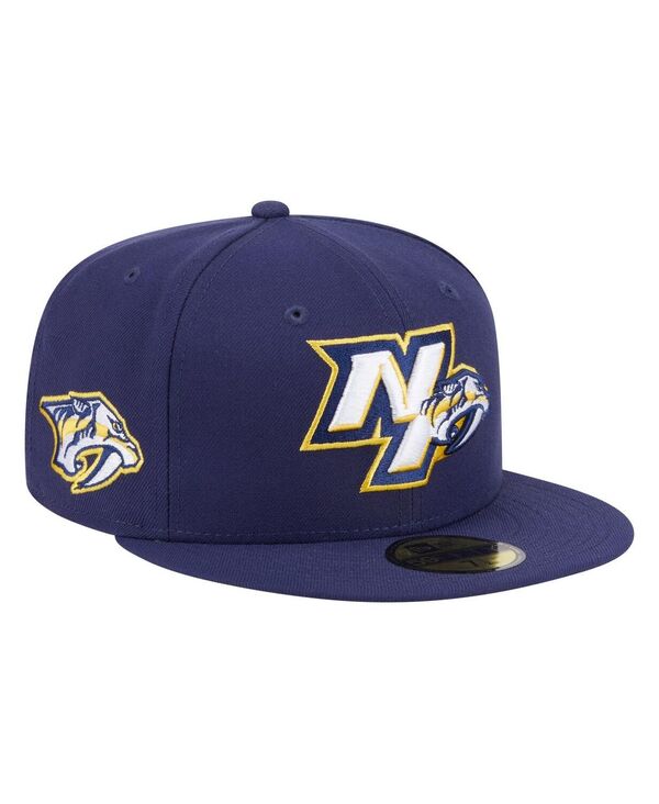 ニューエラ メンズ アクセサリー 帽子 New Era Men's Navy Nashville Predators Deceptor 59FIFTY Fitt...