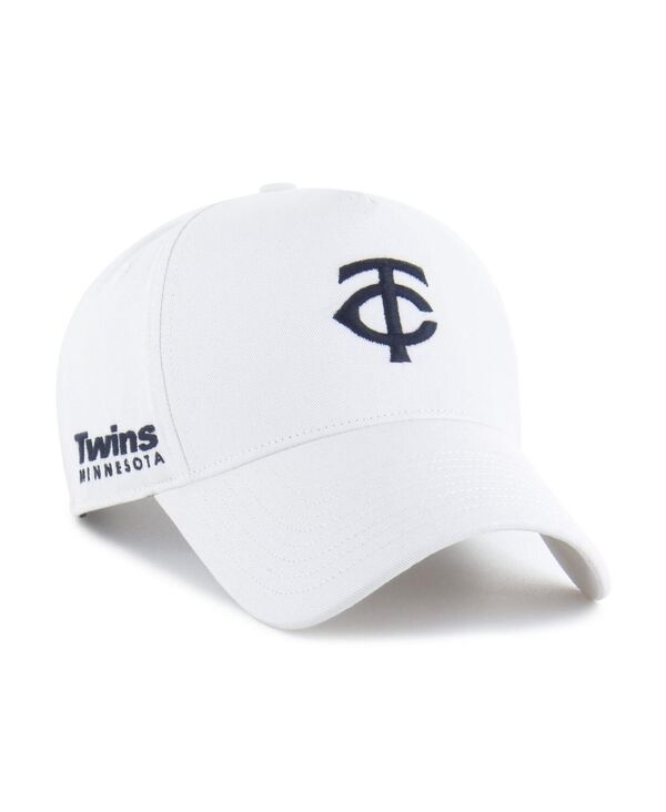 47 ブランド メンズ アクセサリー 帽子 '47 Brand Men's White Minnesota Twins Foundational Pinch Offside Adjustable Hat White ホワイト