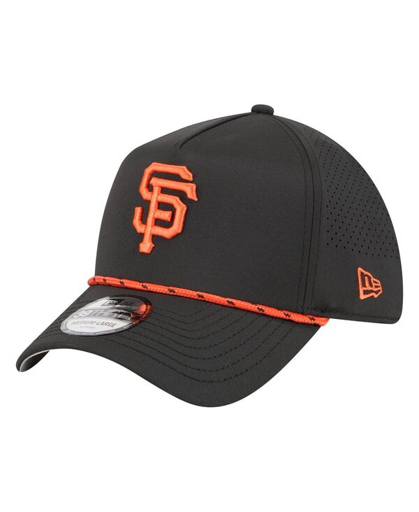ニューエラ メンズ アクセサリー 帽子 New Era Men's Black San Francisco Giants 39THIRTY A-Frame Pe...