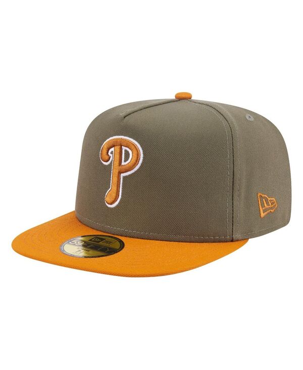 ニューエラ メンズ アクセサリー 帽子 New Era Men's Olive/Orange Philadelphia Phillies Two-Tone Co...
