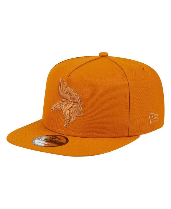 ニューエラ メンズ アクセサリー 帽子 New Era Men's Brown Minnesota Vikings Color Pack A-Frame 9FIFTY Snapback Hat Brown ブラウン(4)