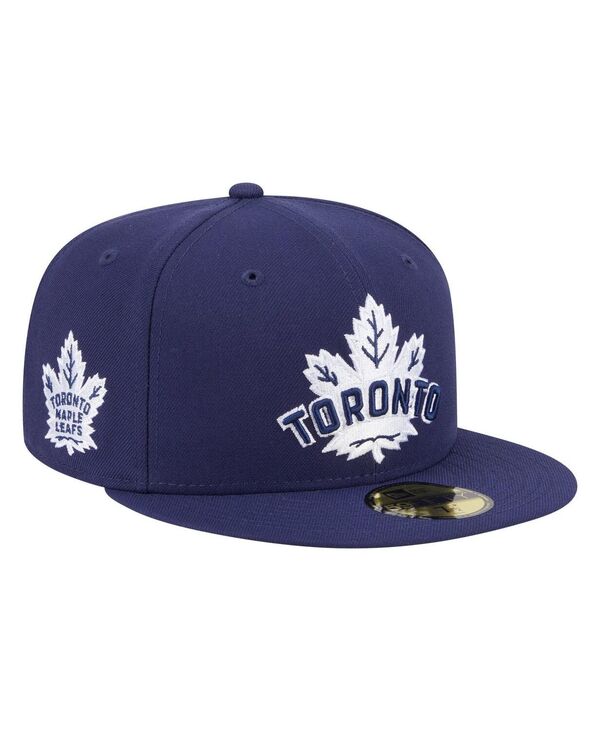 ニューエラ メンズ アクセサリー 帽子 New Era Men's Navy Toronto Maple Leaf's Deceptor 59FIFTY Fit...