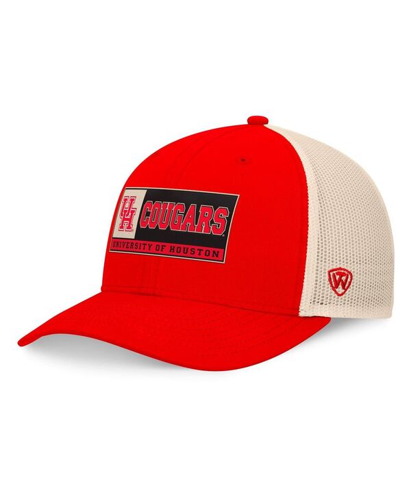 トップオブザワールド メンズ アクセサリー 帽子 Top of the World Men's Red/Natural Houston Cougars Benn...