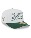 ニューエラ メンズ アクセサリー 帽子 New Era Men's White/Hunter Green Milwaukee Bucks 2025 NBA Dr...