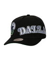 ミッチェル&ネス メンズ アクセサリー 帽子 ロゴ Mitchell & Ness Men's Black Dallas Mavericks Busted Lo...