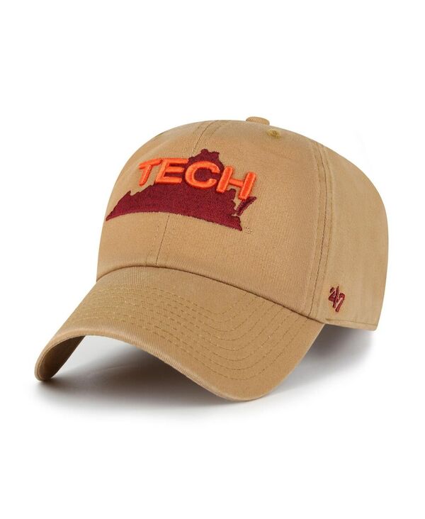 47 ֥  ꡼ ˹ '47 Brand Men's Tan Virginia Tech Hokies Vault Clean Up Ad...