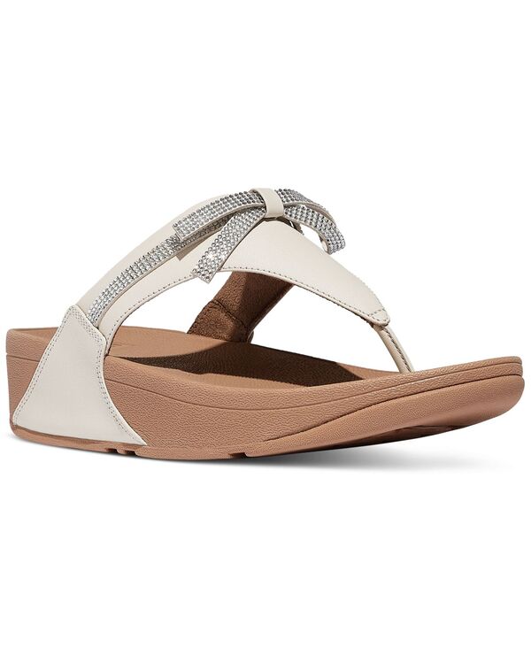 フィットフロップ レディース シューズ サンダル レザー FitFlop Women's Lulu Glitz-Bow Leather Toe-Post Sandals Paris Beige ベージュ