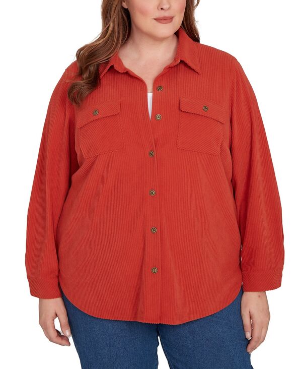 アルフレッド ダナー レディース トップス シャツ プラスサイズ リブ Alfred Dunner Plus Size Sunset ..