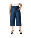 【送料無料】 スタンダーズ アンド プラクティス レディース カジュアルパンツ ボトムス Plus Size Paper Bag Waist Tencel Wide Leg Cropped Pants Dark rinse