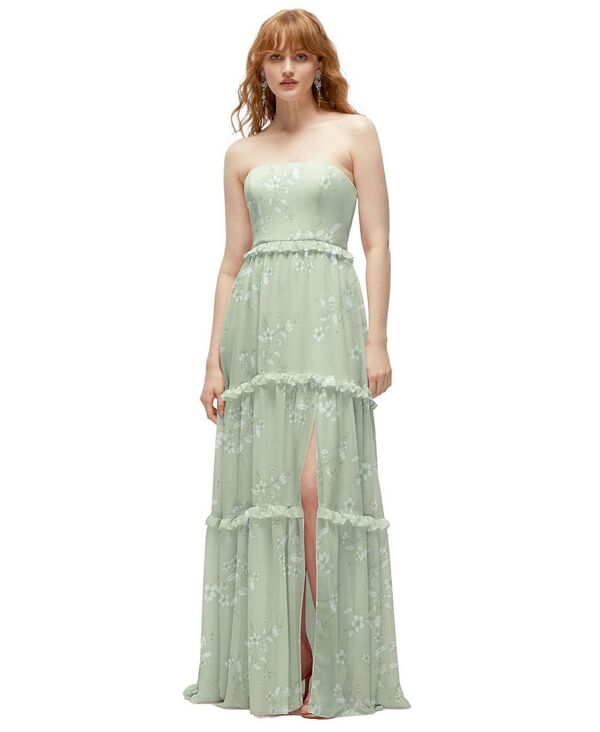 アフターシックス レディース トップス ワンピース ティアード シフォン マキシワンピース フリル スト..