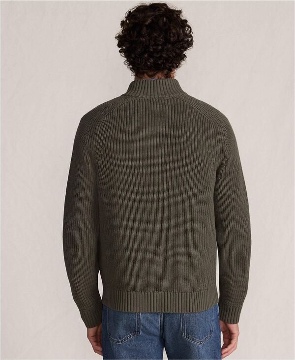 ランズエンド メンズ アウター ニット・セーター Lands' End Men's Long Sleeve Drifter Full Zip Cardigan Sweater Forest moss