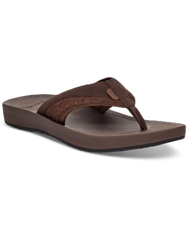 【送料無料】 サヌーク メンズ サンダル シューズ Men's Cosmic Seas Slip-On Thong Sandals Brown