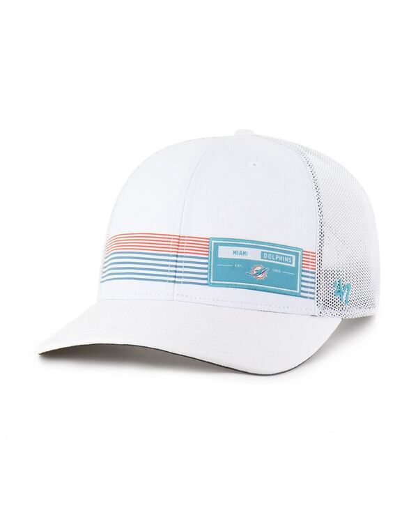 47 ブランド メンズ アクセサリー 帽子 '47 Brand Men's White Miami Dolphins Rangefinder Trucker A...