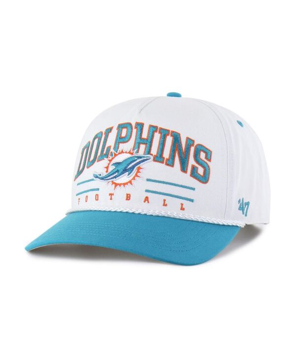 47 ブランド メンズ アクセサリー 帽子 '47 Brand Men's White/Aqua Miami Dolphins Roscoe Two-Toned...