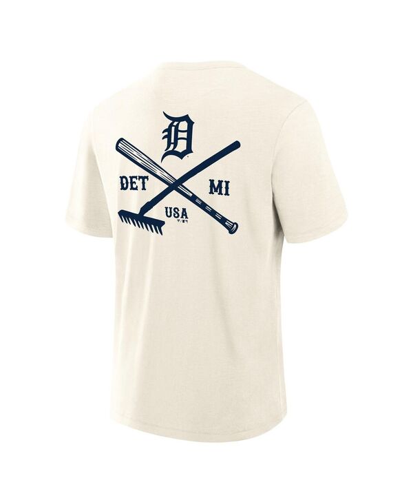 【送料無料】 ファナティクス メンズ Tシャツ トップス Men's Cream Detroit Tigers Nostalgia Stadium Slub T-Shirt Cream