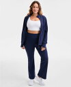 【送料無料】 イデオロギー レディース レギンス ボトムス Plus Size High Rise Flared Leggings Indigo Sea