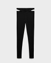 【送料無料】 マンゴ レディース レギンス ボトムス Women's Cut-Out Waist Leggings Black