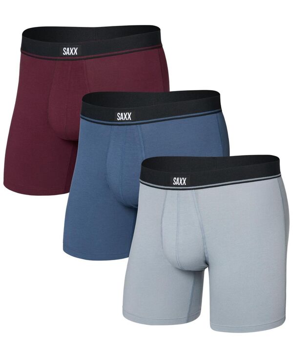 サックス メンズ アンダーウェア ボクサーパンツ コットン ロゴ SAXX Men's 3pk. Essential Cotton Log..