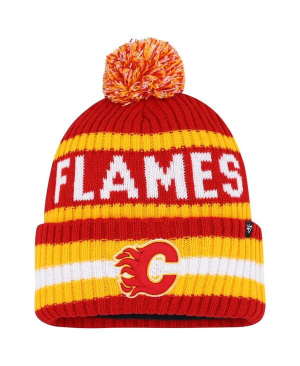 47 ブランド メンズ アクセサリー 帽子 ニット '47 Brand Men's Red Calgary Flames Bering Cuffed Knit ...