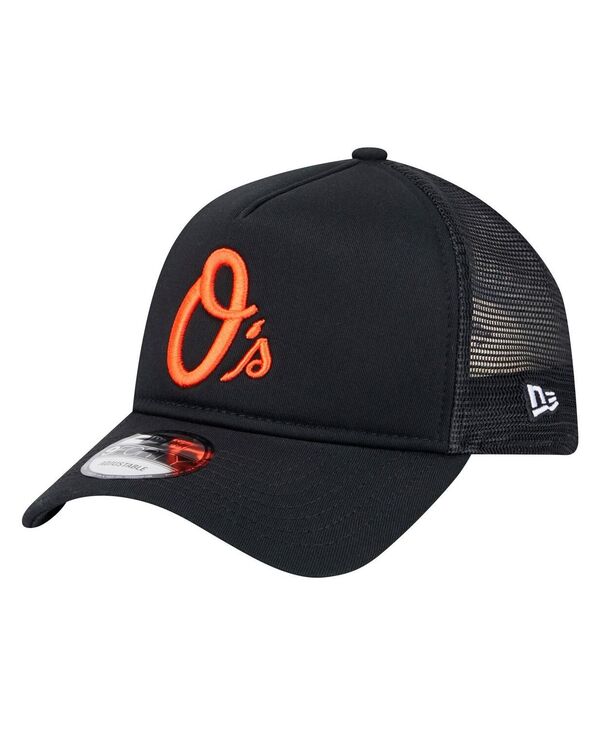 ˥塼  ꡼ ˹ New Era Men's Black Baltimore Orioles 9FORTY A-Frame Trucker...