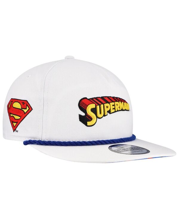 ニューエラ メンズ アクセサリー 帽子 New Era Men's White Superman Golfer Adjustable Hat White ホワイ...
