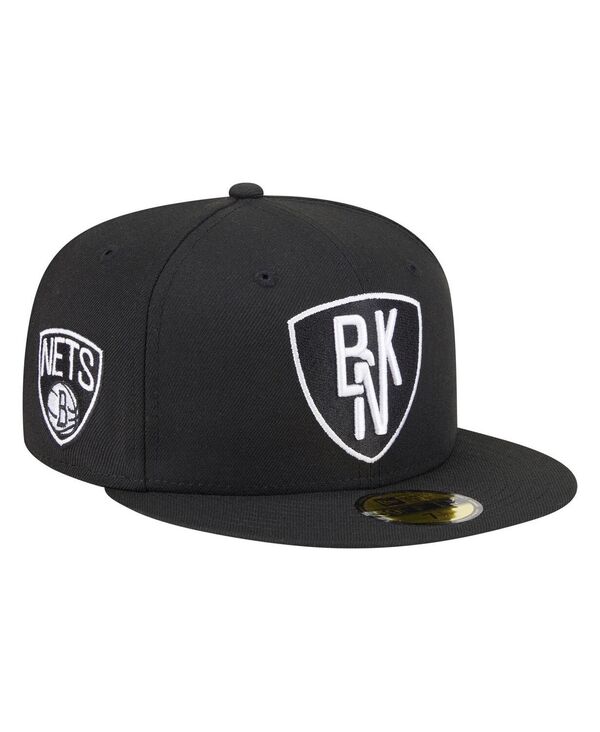 ˥塼  ꡼ ˹ New Era Men's Black Brooklyn Nets Deceptor 59FIFTY Fitted Ha...