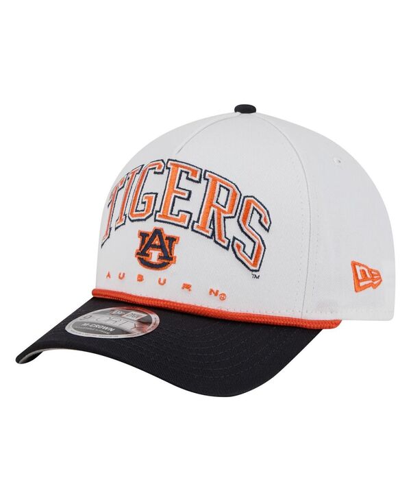 ニューエラ メンズ アクセサリー 帽子 New Era Men's White/Navy Auburn Tigers Arch Two-Tone Rope 9F...