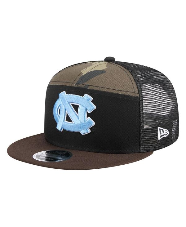ニューエラ メンズ アクセサリー 帽子 ヒール New Era Men's Black/Camo North Carolina Tar Heels Outdoo...