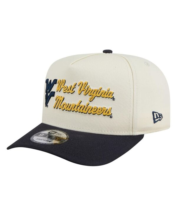 ニューエラ メンズ アクセサリー 帽子 ヴィンテージ New Era Men's Cream/Navy West Virginia Mountaineers V...