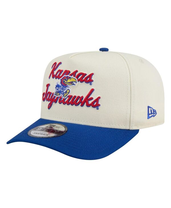 ニューエラ メンズ アクセサリー 帽子 ヴィンテージ New Era Men's Cream/Royal Kansas Jayhawks Vintage Cha...