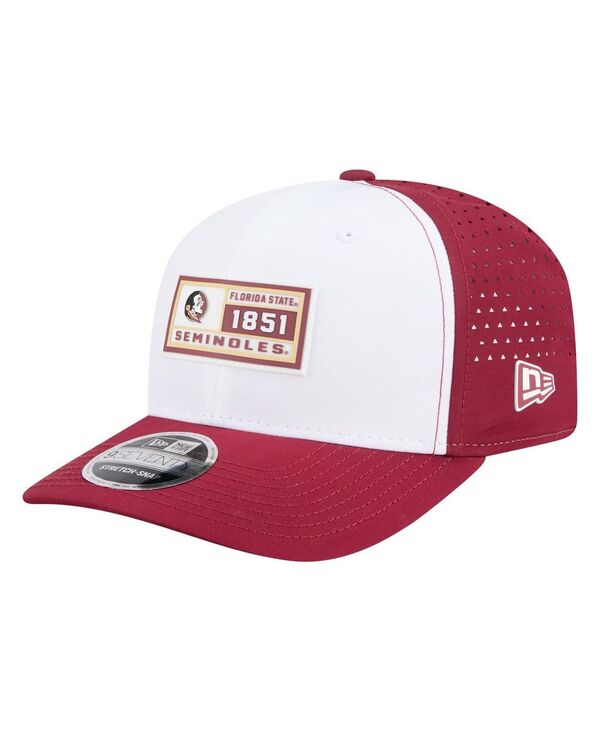 ニューエラ メンズ アクセサリー 帽子 New Era Men's White/Garnet Florida State Seminoles Perforate...