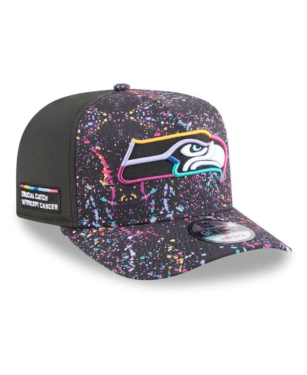 ニューエラ メンズ アクセサリー 帽子 New Era Men's Black Seattle Seahawks 2025 NFL Crucial Catch ...