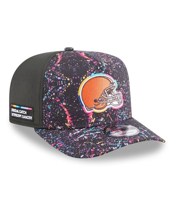 ニューエラ メンズ アクセサリー 帽子 New Era Men's Black Cleveland Browns 2025 NFL Crucial Catch ...