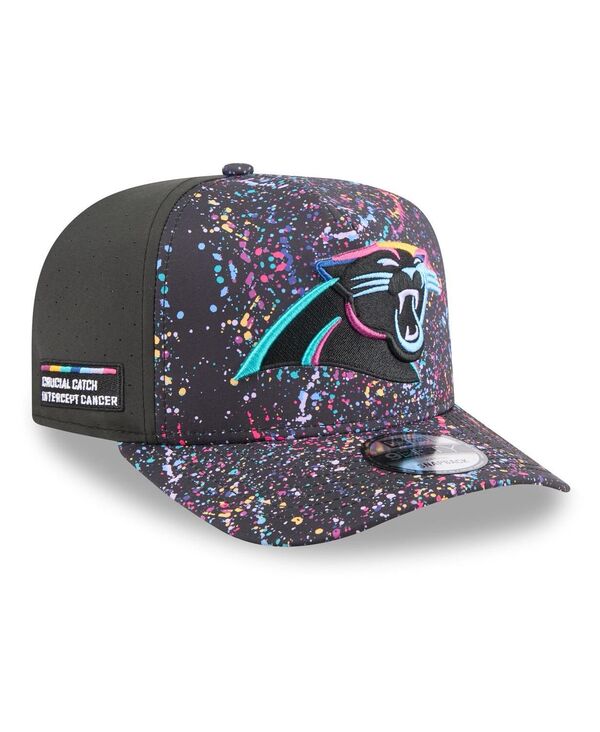 ニューエラ メンズ アクセサリー 帽子 New Era Men's Black Carolina Panthers 2025 NFL Crucial Catch...