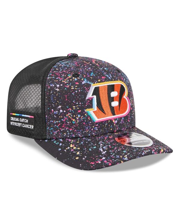 ニューエラ メンズ アクセサリー 帽子 New Era Men's Black Cincinnati Bengals 2025 NFL Crucial Catc...