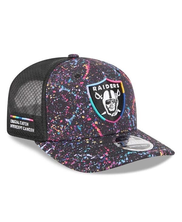 ニューエラ メンズ アクセサリー 帽子 New Era Men's Black Las Vegas Raiders 2025 NFL Crucial Catch...