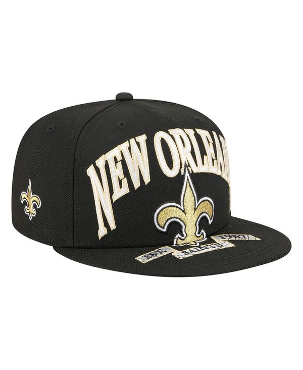 ニューエラ メンズ アクセサリー 帽子 New Era Men's Black New Orleans Saints Oversized 59FIFTY Fit...