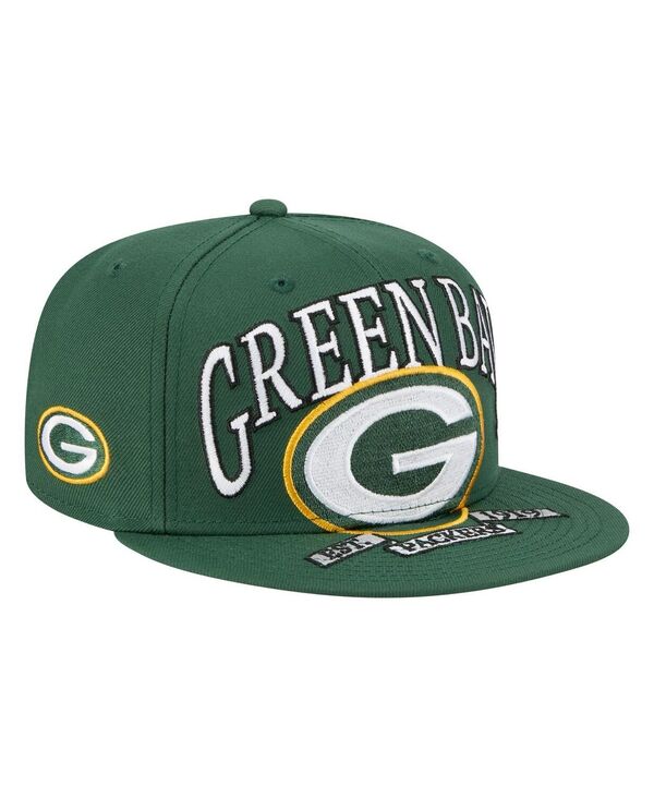 ニューエラ メンズ アクセサリー 帽子 New Era Men's greenBay Packers Oversized 59FIFTY Fitted Hat ...