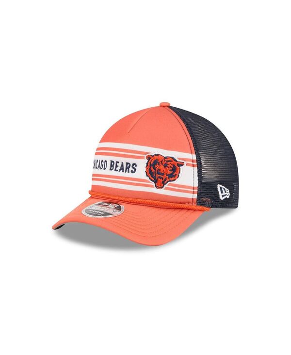 ニューエラ メンズ アクセサリー 帽子 New Era Men's Orange Chicago Bears Bear Linear A-Frame 9FORT...