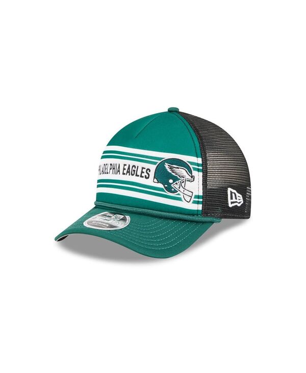 ニューエラ メンズ アクセサリー 帽子 New Era Men's Green Philadelphia Eagles Linear A-Frame 9FORT...