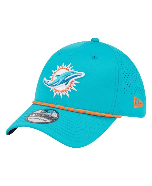 ニューエラ メンズ アクセサリー 帽子 New Era Men's Aqua Miami Dolphins Perforated 39THIRTY Flex Hat Aqua アクア