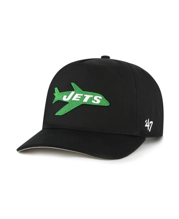 47 ブランド メンズ アクセサリー 帽子 '47 Brand Men's Black New York Jets Hitch Adjustable Hat B...