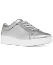 【送料無料】 フィットフロップ レディース スニーカー シューズ Women's Rally Crystal-Trim Leather Sneakers Silver