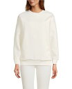 【送料無料】 ランズエンド レディース パーカー・スウェット アウター Women's Serious Sweats Oversized Long Sleeve Crew Neck Sweatshirt - Set Top Ivory|詳細画像