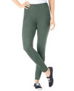 【送料無料】 ウーマン ウィズイン レディース レギンス ボトムス Plus Size Within Stretch-Cotton Knit Pull-On L...